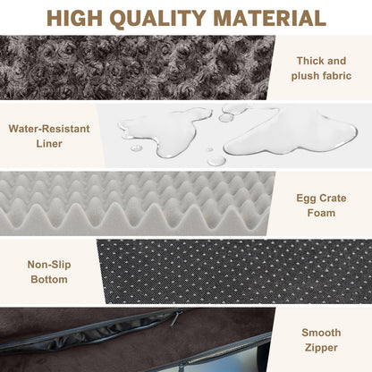 Dog Bed for Medium Small Dogs Waterproof Orthopedic Dog Sofa Bed Non Slip Pet Couch with Removable Washable Cover Supportive Foam M to XXL, Brown