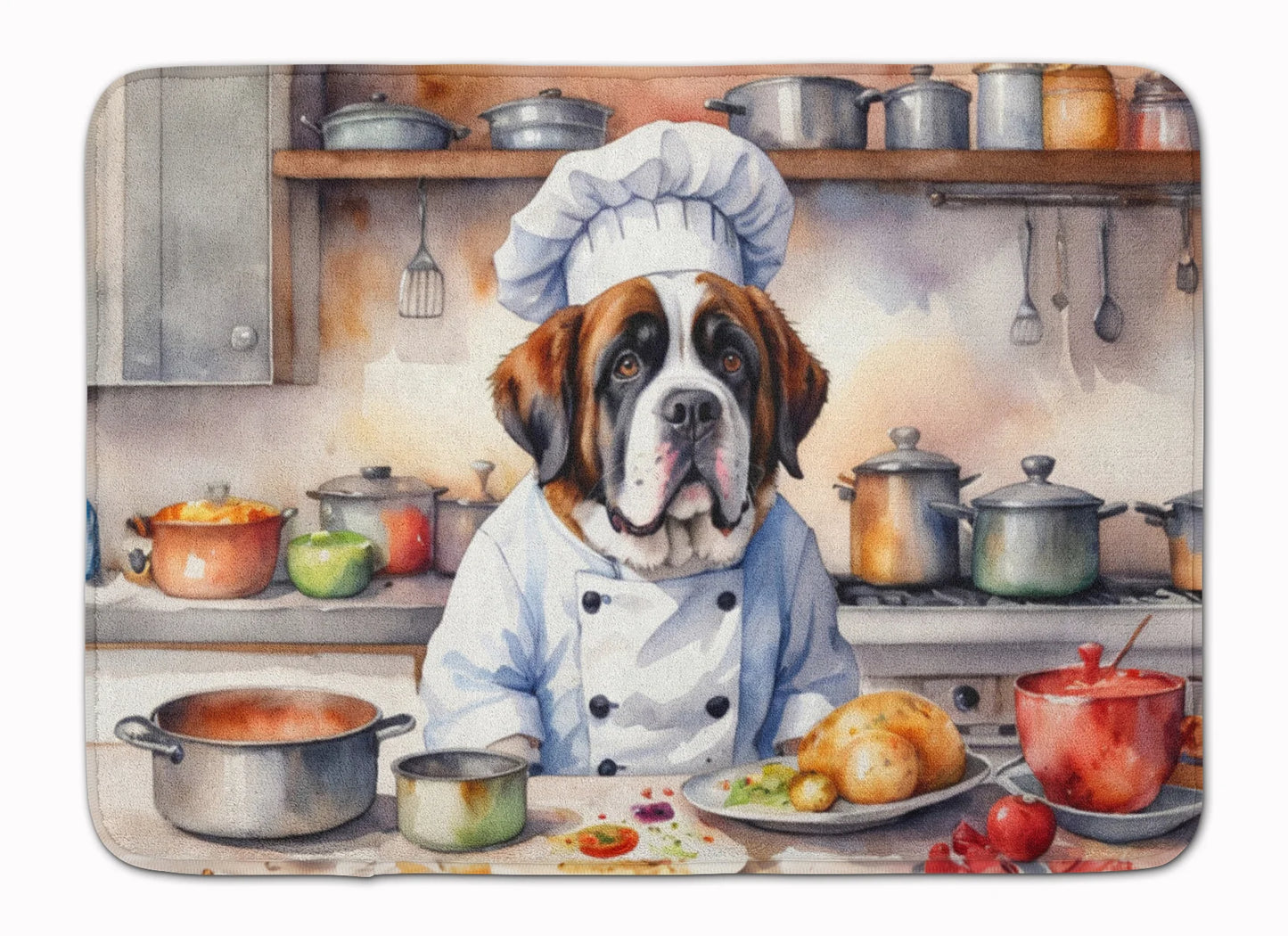 Saint Bernard the Chef Memory Foam Kitchen Mat