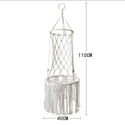 Pet Cat Hammock Swing Bed Bohemian Handwoven Tapestry Cotton Macrame for Home Bedroom Decoration Wall Hanging without Mat