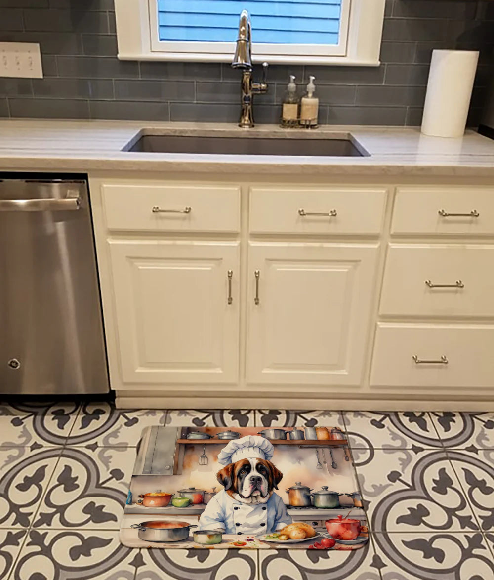 Saint Bernard the Chef Memory Foam Kitchen Mat