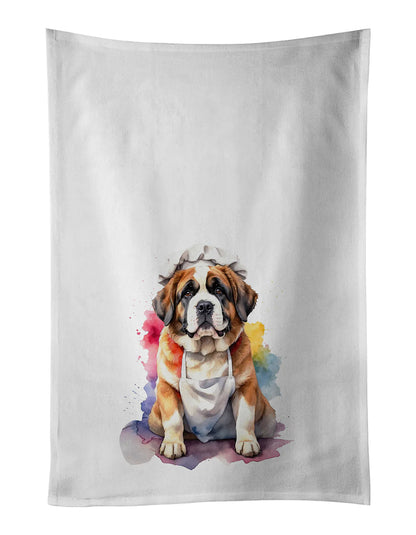 Saint Bernard Chef Kitchen Towel Set of 2